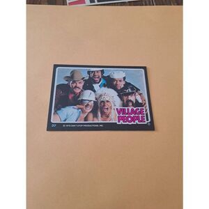 Vintage 1979 Village People Trading Card #37 Disco Era Vintage Music Collectible